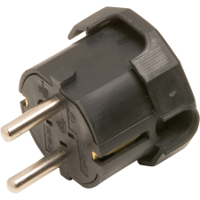  Védőérintkezős lapos csatlakozó  fekete villanyszerelés