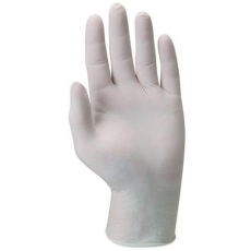  . Védőkesztyű, egyszer használatos, latex, M/8-as méret, púderezett