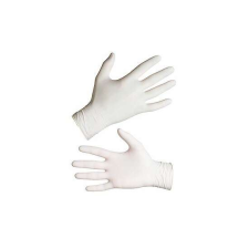 Védőkesztyű egyszerhasználatos púderezett latex (100 db-os) M 352000210008 védőkesztyű