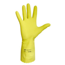 . Védőkesztyű, latex, 9-es méret, sárga 5029 védőkesztyű