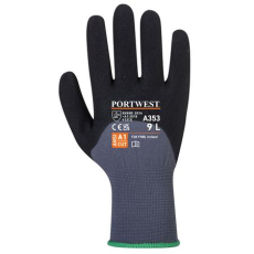 . Védőkesztyű, nylon, nitrilhab, xl méret "dermiflex ultra plus", szürke-fekete a353g8rxl