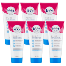 Veet Pure Szőrtelenítő krém érzékeny bőrre 6x200ml szőrtelenítés