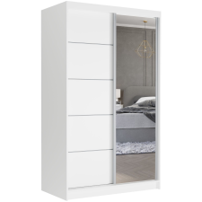  VEGA I. 120x200x60cm tolóajtós szekrény tükörrel - fehér bútor