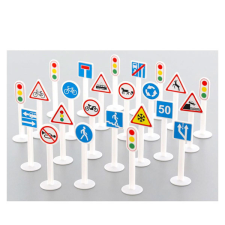 Vega Toys Közlekedési jelzőtáblák 24 darabos szett autóalkatrész