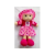 Vega Toys : Rózsaszínű ruhás rongybaba, 40 cm - Baba