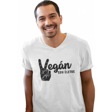  Vegán egy életre - Férfi V Nyakú Póló férfi póló