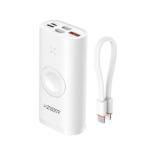 VEGER Power Bank 10000 mAh Veger W1162S PD 20W Wireless Watch töltővel fehér power bank