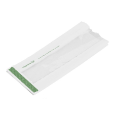 Vegware Lebomló zacskó, meleg ételekhez, Natureflex, fehér, ablakos | 1000 db/karton papírárú, csomagoló és tárolóeszköz