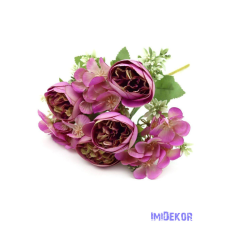  Vegyes ranunculus selyem csokor 31cm - Pink dekorációs kellék