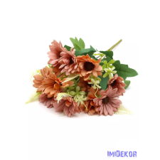  Vegyes színű margaréta csokor 35 cm - Barna-Narancs dekoráció