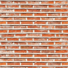  Vékony vörös és narancssárga téglafal tapéta, 300 x 250 cm tapéta, díszléc és más dekoráció