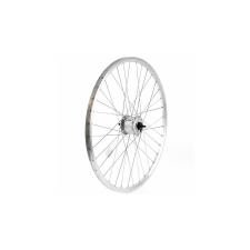 VeloGo -Malvestiti 26 colos (559 mm) első kerék, agydinamós, csavaros tengellyel, ezüst színű kerékpár és kerékpáros felszerelés