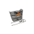VeloGo XXL fém kosár előre, 37x27x26 cm,, sűrű szövésű, fix rögzítésű, fekete