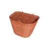 Velotech első fix kosár 26-os kerékpárra, fedeles, fonott műanyag rattan, 35x25x25 cm, barna