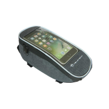 Velotech Grey 1 részes felsőcső táska telefon tartóval, 2L, szürke kerékpáros táska