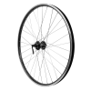 VELOX VTC első kerék 700 x 35 – 28" M240 fekete, megerősített Shimano Deore aggyal, speciális bérléshez (dupla falú felni fűzőszemekkel – rozsdamentes küllők) Felni 19C, 32 rozsdamentes küllő – 140 kg-ig terhelhető VELOX Bicikli alkatrészek Kerékpár alkatrészek Kerékpár kerekek