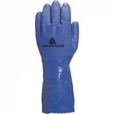 VENITEX Kesztyű VE780 petro pamut/PVC vegyszerálló 30cm blue 8 védőkesztyű