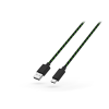 VENOM USB-A - USB Type-C töltőkábel 2 m-es vezetékkel - fekete/zöld (VS0001)