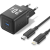 Vention 1-Port USB-C GaN Charger (20W) with USB-C to Lightning Cable (1M) EU-Plug Black (TZ-FEPB0-EU-02)