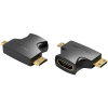 Vention 2 in 1 Mini HDMI (M) and Micro HDMI (M) to HDMI (F) Adapter Black