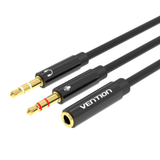 Vention 2x 3.5mm Male to 4-Pole Female 3.5mm Audio Cable 0.3m Vention BBTBY Black kábel és adapter