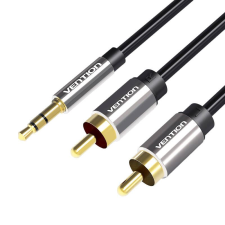 Vention 2xRCA - 3.5mm jack kábel 2m fekete (BCFBH) (BCFBH) kábel és adapter
