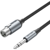 Vention 6.35mm TRS Male to XLR Female Audio Cable 1M Gray Aluminum Alloy Type (BKGHF)