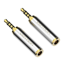 Vention audio adapter, Vention VAB-S02, 3.5mm (female) to mini jack 2.5mm (male), (gold) kábel és adapter