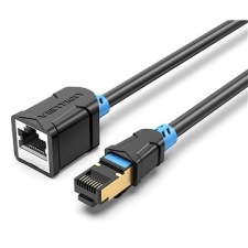 Vention Cat.6 SSTP hosszabbító kábel 2m fekete kábel és adapter
