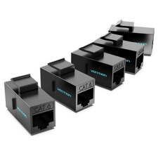 Vention Cat.6 UTP Keystone Jack Coupler 5 Pack Black kábel és adapter
