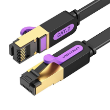 Vention Cat.7 UTP lapos hálózati kábel 5m fekete (ICABJ) (ICABJ) kábel és adapter
