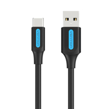 Vention COKBI USB Type-A apa - USB Type-C apa Adat és töltő kábel - Fekete (3m) kábel és adapter