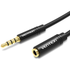 Vention Cotton Braided 3.5mm Audio Extension Cable 5M Black Metal Type