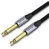 Vention Cotton Braided 6.5mm Male to Male Audio Cable 10M Gray Aluminum Alloy Type