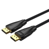 Vention Displayport/M -> Displayport/M (Szövet, fekete), 2m, kábel