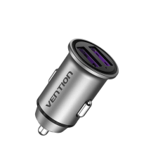 Vention FFEH0 2x USB-A Autós töltő - Fekete (30W) mobiltelefon kellék