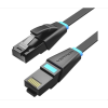 Vention Flat Cat.6 UTP Patch Cable, 5m, fekete (IBJBJ)