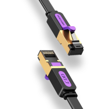Vention Flat Cat.7 Patch Cable, 20m, fekete (ICABQ) kábel és adapter