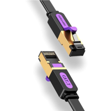 Vention Flat Cat.7 Patch Cable, 2m, fekete kábel és adapter