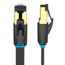 Vention Flat Cat.8 Patch Cable, 1m, fekete kábel és adapter