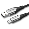 Vention Luxury USB 2.0 to microUSB Cable 3A Gray 3m Aluminum Alloy Type