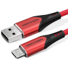 Vention Luxury USB 2.0 to microUSB Cable 3A Red 1.5m Aluminum Alloy Type