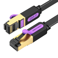 Vention STP CAT7 Lapos patch kábel 1.5m - Fekete kábel és adapter