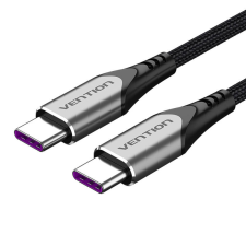 Vention TAEHG USB-C apa -USB-C apa 2.0 Adat és töltő kábel - Szürke (1,5m) kábel és adapter