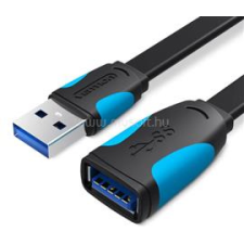Vention USB 3.0 hosszabbító, lapos 1,5m, kábel (fekete) (VAS-A13-B150) kábel és adapter