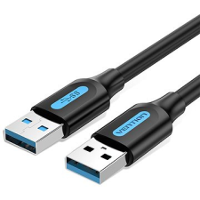 Vention USB 3.0 Male to USB Male Cable 2M Black PVC Type kábel és adapter