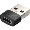 Vention USB-A 2.0/M -> USB-C/F PVC, adapter (fekete) (CDWB0)