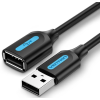 Vention usb-a 2.0/m - usb-a 2.0/f, (hosszabbító, pvc fekete), 1m, kábel