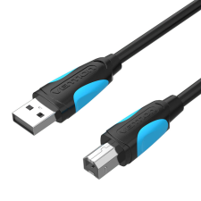 Vention usb-a 2.0 - usb-b 2.0 (fekete), 2m, kábel kábel és adapter