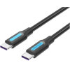 Vention usb-a 3.0/m - usb-c/m kábel, (pvc,fekete), 1,5m, kábel